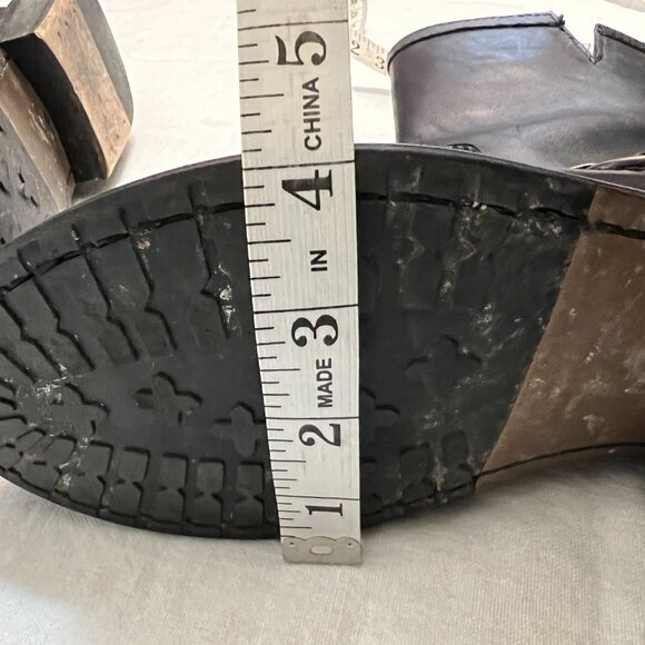 Eddie Bauer by Bronx Women’s Black Leather Ankle Boots Size 8 B Moto Biker Zip - Picture 10 of 12